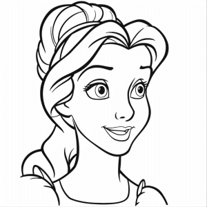 Belle and The Beast - Enchanting princess coloring page