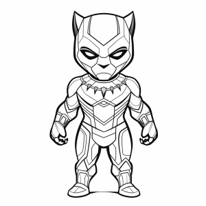 Black Panther - Heroic panther to color in