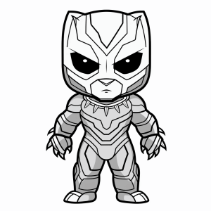 Black Panther - Black panther hero coloring page