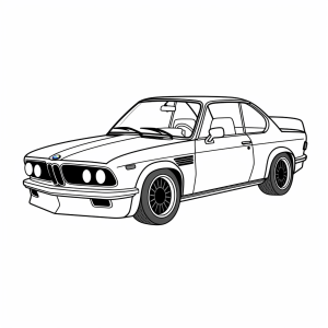 BMW - Classic BMW sports car as a coloring page