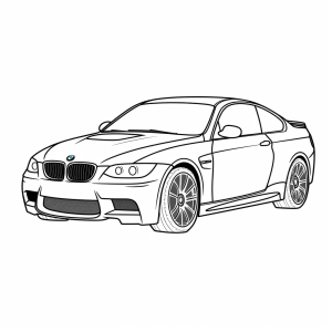 BMW - BMW sports car drawing template to encourage creativity