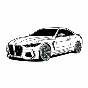 BMW - BMW sports car coloring page