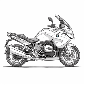 BMW K 1600 GT - BMW K 1600 GT motorcycle coloring page for kids