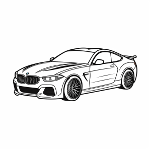 BMW - BMW sports car coloring page