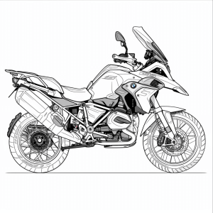 BMW R 1250 GS - BMW Motorcycle coloring page