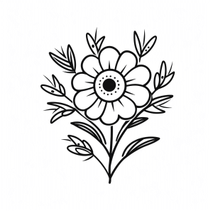 Bouquet of flowers - Colorful bouquet of flowers coloring page