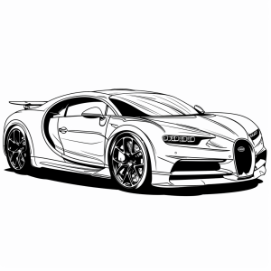 Bugatti - Bugatti sports car coloring page