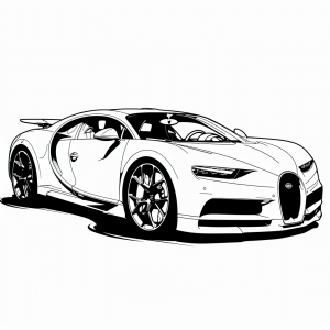 Bugatti - Bugatti sports car coloring page