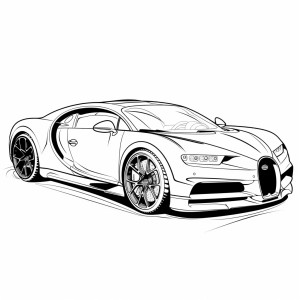 Bugatti - Bugatti super sports car coloring page