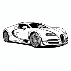 Bugatti - Bugatti sports car drawing project