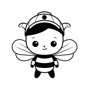 Bumblebee - Adorable bumblebee coloring page