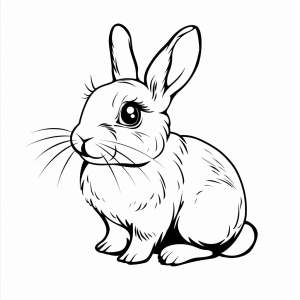 Bunny - Cute bunny coloring page