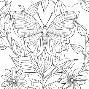 Butterfly - Butterfly coloring page for kids