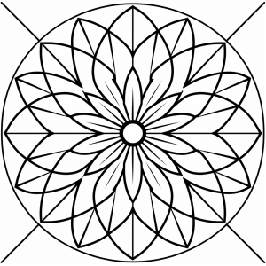 Calm Mandala - Peaceful coloring page for children