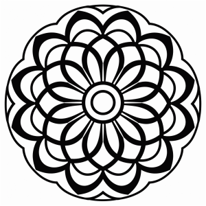 Calm Mandala - Soothing coloring flowers for children