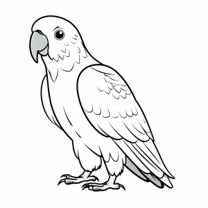 Canary - Coloring picture of a happy canary