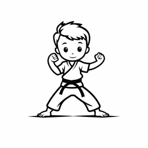 Capoeira - Capoeira dance movement coloring page