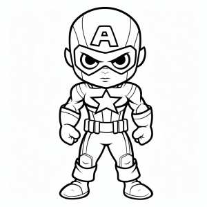 Captain America - Captain America adventure: coloring picture for kids