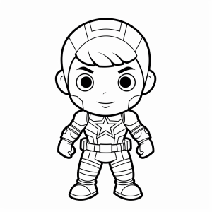 Captain America - Coloring page Little Superhero