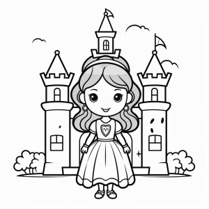 Castle - Picturesque fairytale castle with enchanting princess