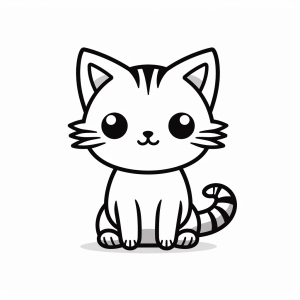 Cat - Coloring picture cute cat