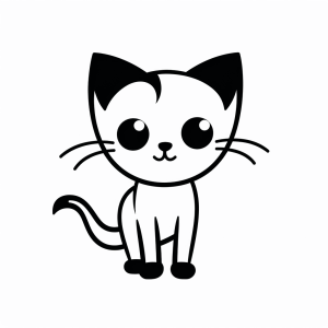 Cat - Playful cat coloring page