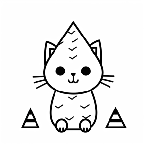 Cat - Adorable cat drawing to color in