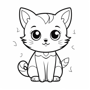 Cat - Cute kitten to color in