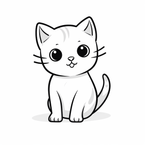 Cat - Playful little cat to color in