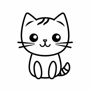 Cat - Free cat coloring picture to print