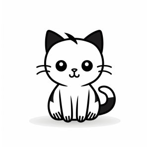 Cat - Cute cat drawing coloring