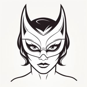 Catwoman - Cat heroine children's mask for little adventurers