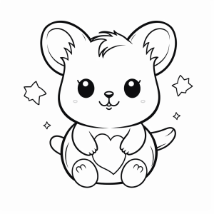 Celestial body - Starry sky cuddly toy coloring page