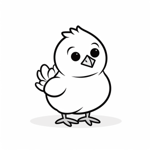 Chicken - Adorable chick coloring motif