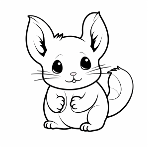 Chinchilla - Playful chinchilla coloring picture