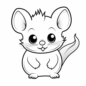 Chinchilla - Cute chinchilla picture to color in