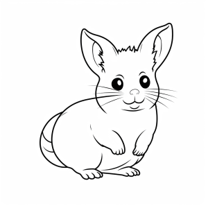 Chinchilla - Cute chinchilla coloring picture