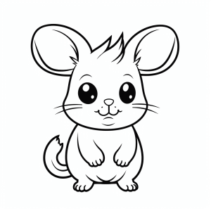 Chinchilla - Chinchilla coloring page for kids