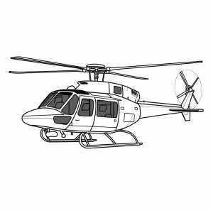 Chopper - Helicopter flying adventure coloring page