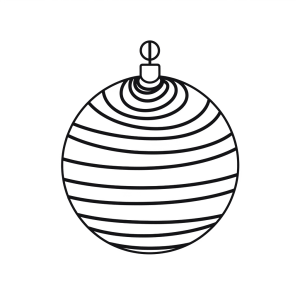 Christmas tree bauble - Christmas bauble coloring page