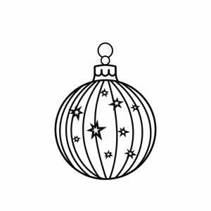 Christmas tree bauble - Christmas bauble drawing for children