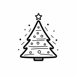 Christmas tree - Christmas fir tree to color in