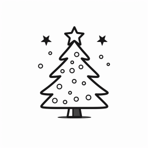 Christmas tree - Christmas fir tree coloring page