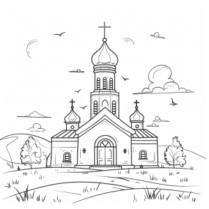 Church - Church walls to color in