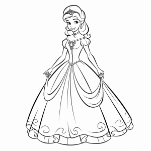 Cinderella - Cinderella drawing to color in