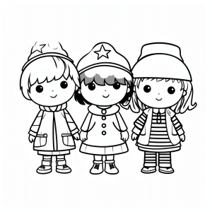 Circus costumes - Circus costume coloring page