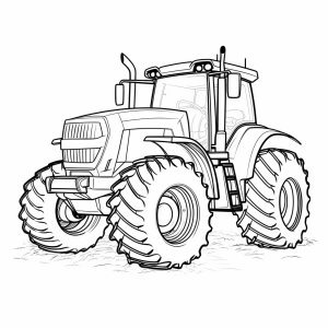 Claas - Giant tractor coloring page - Farm fun for kids