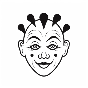 Clown - Cheerful clown face to print out