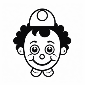 Clown - Clown face coloring page