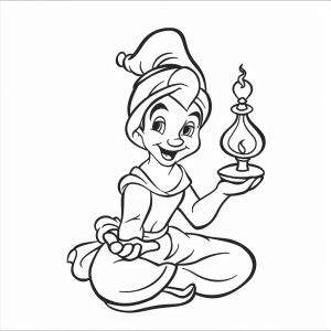 Coloring page - Aladdin and the magic lamp - Aladdin and the magic lamp coloring picture